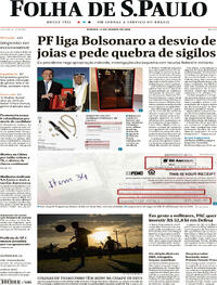 Capa do jornal Folha de S.Paulo 12/08/2023