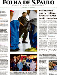 Capa do jornal Folha de S.Paulo 13/04/2023