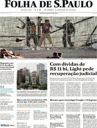 Capa do jornal Folha de S.Paulo 13/05/2023