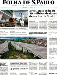Capa do jornal Folha de S.Paulo 15/03/2023