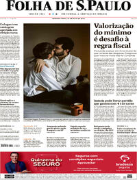 Capa do jornal Folha de S.Paulo 15/05/2023