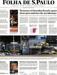 Capa do jornal Folha de S.Paulo 15/07/2023