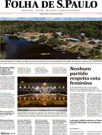 Capa do jornal Folha de S.Paulo 16/05/2023