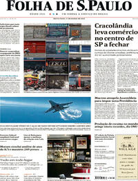 Capa do jornal Folha de S.Paulo 17/03/2023