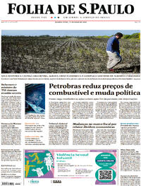 Capa do jornal Folha de S.Paulo 17/05/2023