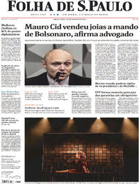 Capa do jornal Folha de S.Paulo 18/08/2023