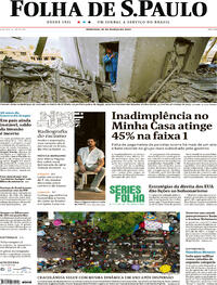 Capa do jornal Folha de S.Paulo 19/03/2023