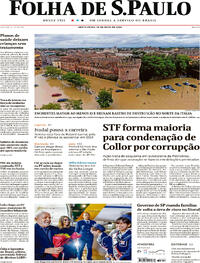 Capa do jornal Folha de S.Paulo 19/05/2023