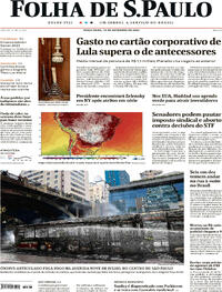 Capa do jornal Folha de S.Paulo 19/09/2023