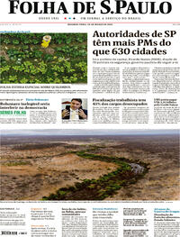 Capa do jornal Folha de S.Paulo 20/03/2023