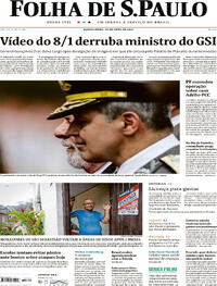 Capa do jornal Folha de S.Paulo 20/04/2023