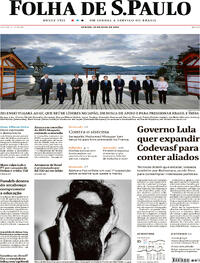Capa do jornal Folha de S.Paulo 20/05/2023