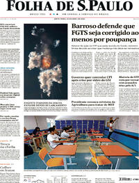 Capa do jornal Folha de S.Paulo 21/04/2023