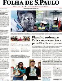 Capa do jornal Folha de S.Paulo 21/06/2023