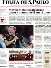 Capa do jornal Folha de S.Paulo 21/07/2023