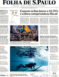 Capa do jornal Folha de S.Paulo 21/09/2023