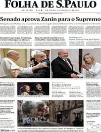 Capa do jornal Folha de S.Paulo 22/06/2023