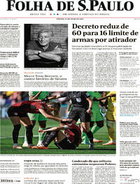 Capa do jornal Folha de S.Paulo 22/07/2023