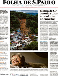 Capa do jornal Folha de S.Paulo 23/02/2023