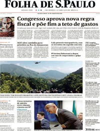 Capa do jornal Folha de S.Paulo 23/08/2023