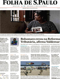 Capa do jornal Folha de S.Paulo 24/07/2023