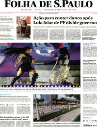 Capa do jornal Folha de S.Paulo 25/03/2023