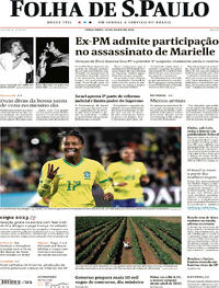 Capa do jornal Folha de S.Paulo 25/07/2023