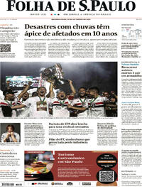 Capa do jornal Folha de S.Paulo 25/09/2023