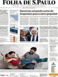 Capa do jornal Folha de S.Paulo 26/05/2023