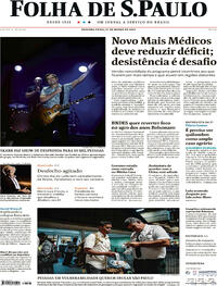 Capa do jornal Folha de S.Paulo 27/03/2023