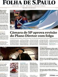 Capa do jornal Folha de S.Paulo 27/06/2023