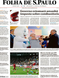 Capa do jornal Folha de S.Paulo 28/02/2023