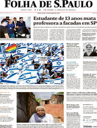 Capa do jornal Folha de S.Paulo 28/03/2023
