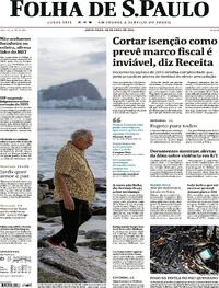 Capa do jornal Folha de S.Paulo 28/04/2023