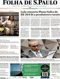 Capa do jornal Folha de S.Paulo 28/06/2023