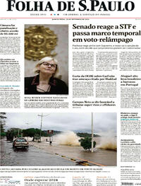 Capa do jornal Folha de S.Paulo 28/09/2023