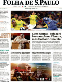 Capa do jornal Folha de S.Paulo 30/07/2023