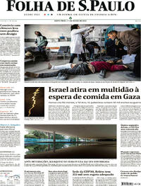 Capa do jornal Folha de S.Paulo 01/03/2024