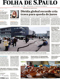 Capa do jornal Folha de S.Paulo 02/01/2024
