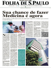 Capa do jornal Folha de S.Paulo 03/03/2024