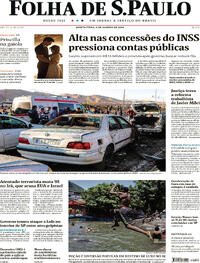 Capa do jornal Folha de S.Paulo 04/01/2024