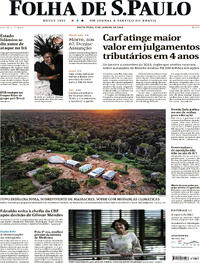 Capa do jornal Folha de S.Paulo 05/01/2024