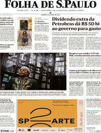 Capa do jornal Folha de S.Paulo 06/04/2024
