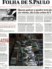 Capa do jornal Folha de S.Paulo 07/01/2024