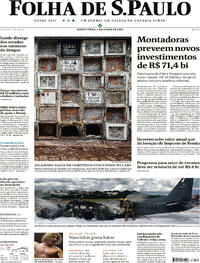 Capa do jornal Folha de S.Paulo 07/03/2024