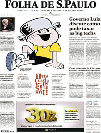 Capa do jornal Folha de S.Paulo 07/04/2024