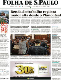 Capa do jornal Folha de S.Paulo 10/03/2024
