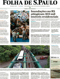 Capa do jornal Folha de S.Paulo 11/05/2024