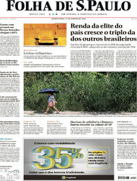 Capa do jornal Folha de S.Paulo 17/01/2024
