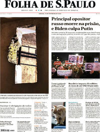 Capa do jornal Folha de S.Paulo 17/02/2024